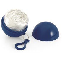 Chubasquero compacto con estuche esférico azul