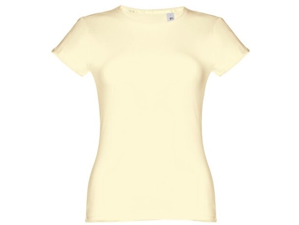 Camisetas manga corta corte entallado de algodón 150 g/m2 Thc Sofia Amarillo pastel detalle 16
