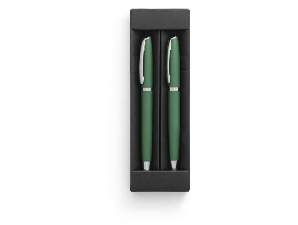 Set Re-lando roller y bolígrafo en aluminio reciclado 100% rAL Verde detalle 14