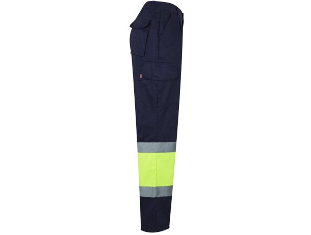 Pantalón multibolsillos bicolor poseidon con reflectantes Azul marino/Amarillo detalle 42