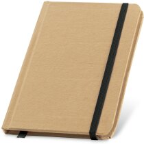 Bloc de notas de cartón con tapa rígida negra personalizado