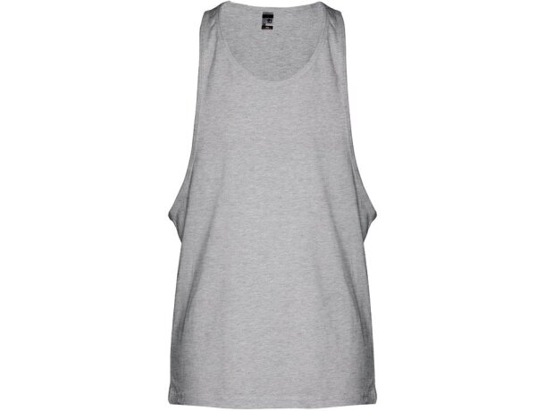 Camiseta sin mangas Ibiza de algodón cardado 140 g/m² Gris claro matizado detalle 11