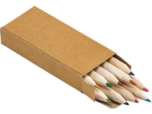 Caja de diez lápices de colores barata natural Caja de diez lápices de colores barata natural