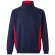 Sudadera de rizo bicolor Svarog cuello alto media cremallera Azul marino/Rojo