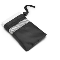 Toalla de microfibra 205 gr con funda personalizada blanca Toalla de microfibra 205 gr con funda personalizada blanca