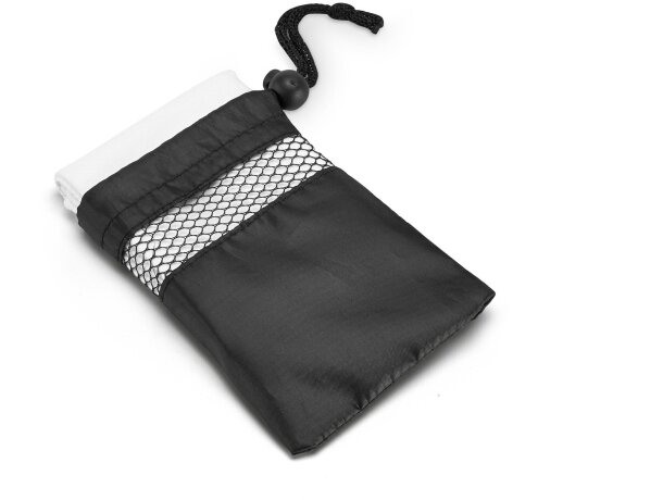 Toalla de microfibra 205 gr con funda personalizada blanca Toalla de microfibra 205 gr con funda personalizada blanca