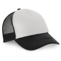 Gorra de rejilla con frontal blanco negra