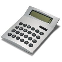 Calculadora básica de 8 dígitos cromado satinado personalizada