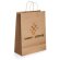 Bolsa Tayla de papel kraft con asa retorcida 32x39x11 cm natural