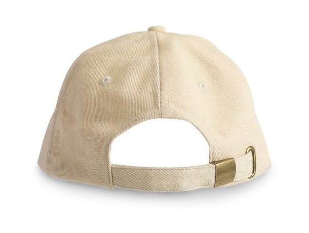 Gorra Christophe  con hebilla de metal en algodón beige