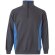 Sudadera de rizo bicolor Svarog cuello alto media cremallera Gris/Azul claro