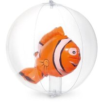 Balón hinchable con muñeco interior amarillo grabado Balón hinchable con muñeco interior amarillo grabado