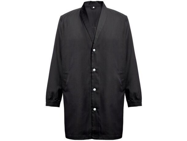 Bata promocional THC Minsk unisex polialgodón certificada Negro detalle 15