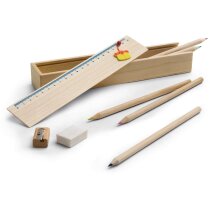 Estuche de madera para dibujar y colorear personalizado