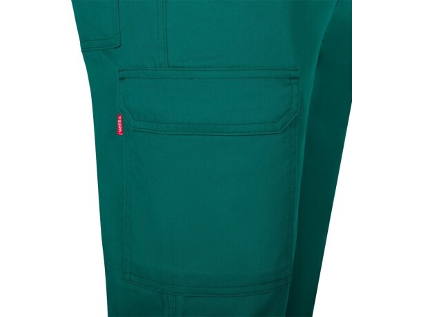 Pantalón de sarga multibolsillos Hermes con cintura elástica Verde detalle 52