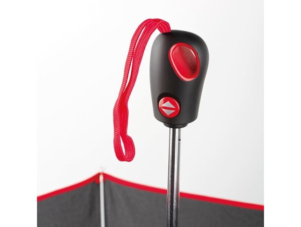 Paraguas Drizzle con apertura y cierre automático rojo