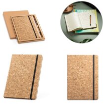 Set Freud corcho con bloc A5 y bolígrafo azul