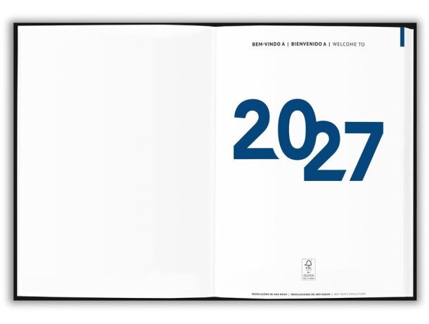 Agenda simmel b5 con anillas de cuero reciclado y elástico detalle 2