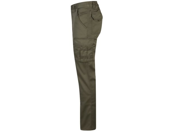Pantalón lugh multibolsillos elástico con bolsillos de fuelle Verde militar detalle 8