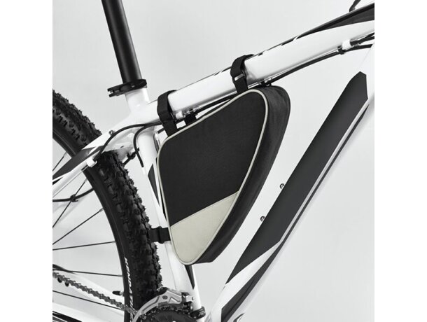 Bolsa para bicicleta de poliéster gris claro