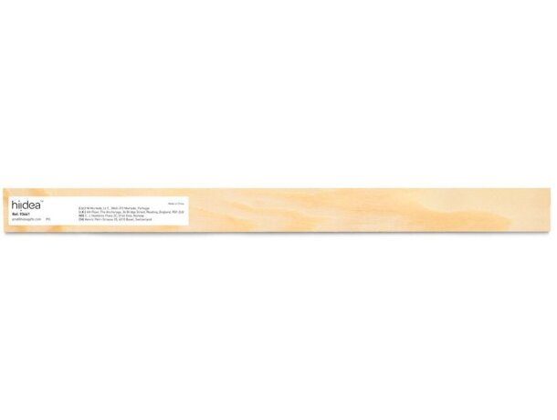 Regla de madera de pino Wesley 30 con escala de 30 cm Natural claro detalle 3