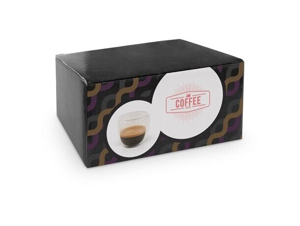 Set de café de dos piezas transparente