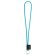 Set lanyard nautic long con anilla de 32 mm en poliamida Naranja hexachrome/Azul royal