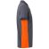 Polo piqué bicolor Supay manga corta con cuello en canalé Gris/Naranja detalle 21