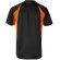 Camiseta técnica ojo de pájaro bicolor VL Slayer Negro/Naranja detalle 21