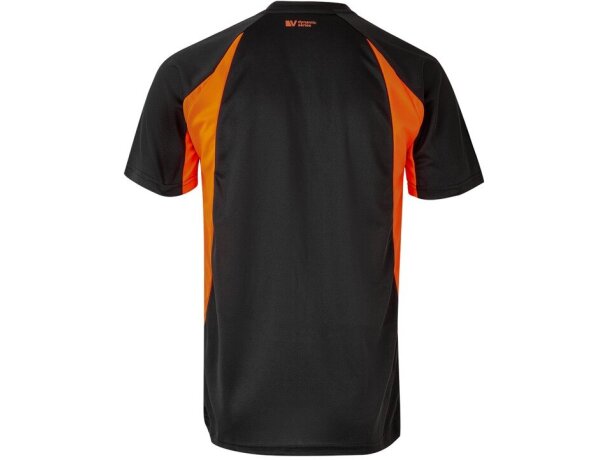 Camiseta técnica ojo de pájaro bicolor VL Slayer Negro/Naranja detalle 21