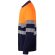 Polo pluto bicolor de manga larga con bandas reflectantes Azul marino/Naranja detalle 3