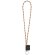 Lanyard Tube Long en poliamida con anilla de 32 mm Marrón/Beige
