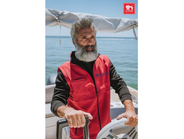 Chaleco softshell Baku unisex repelente al agua detalle 1