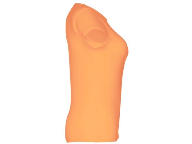 Camisetas manga corta corte entallado de algodón 150 g/m2 Thc Sofia Naranja coral detalle 9
