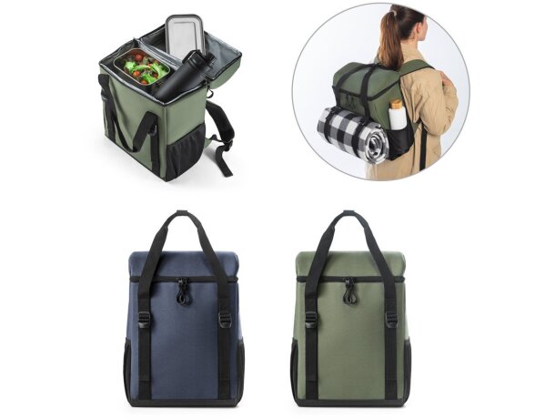 Mochila térmica Roma L de poliéster reciclado 600D ripstop 16L detalle 1