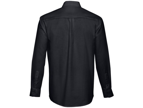 Camisa Thc Tokyo oxford para hombre Negro detalle 12