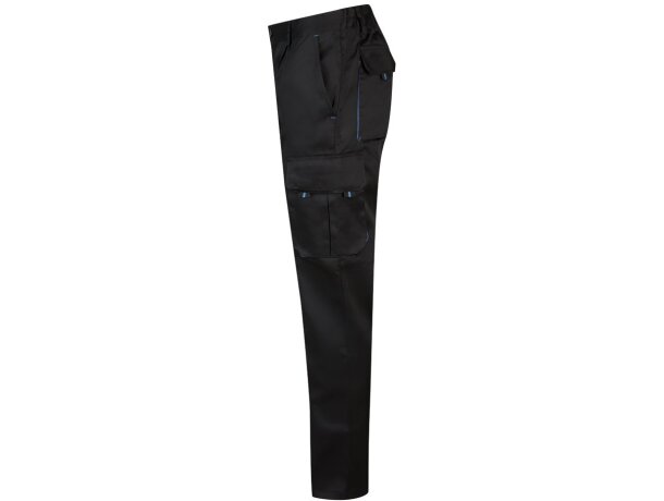 Pantalón de sarga multibolsillos bicolor VL Hypnos Negro/Azul claro detalle 47