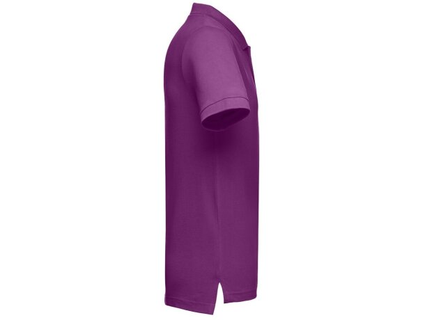 Polo Adam de algodón piqué cardado con cuello canalé Morado detalle 31