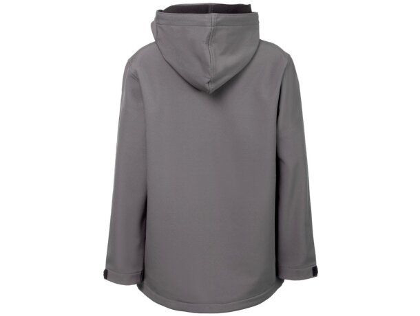 Chaqueta softshell infantil Zagreb Kids con capucha desmontable Gris detalle 12