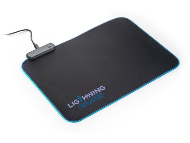 Alfombrilla thorne rgb con iluminación led y base antideslizante Negro detalle 6