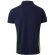 Polo piqué bicolor Supay manga corta con cuello en canalé Azul marino/Verde detalle 10