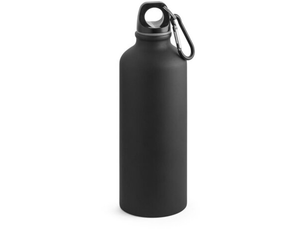 Botellas de aluminio personalizadas Collina con mosquetón 550ml Negro detalle 5