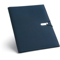 Carpeta de microfibra A4 con bloc personalizada azul