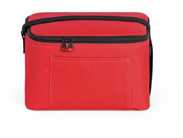 Bolsa térmica Cancun poliéster reciclado 600D con interior PEVA Rojo detalle 10