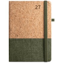 Agenda diaria personalizada corcho lino A5 480g cierre elástico