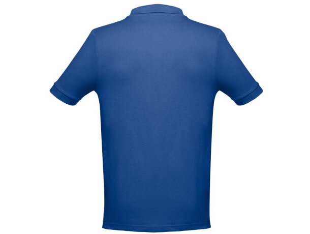 Polo Adam de algodón piqué cardado con cuello canalé Azul royal detalle 56