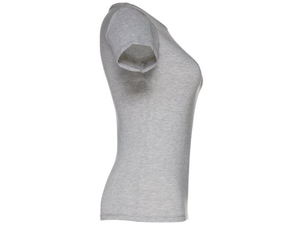 Camisetas manga corta corte entallado de algodón 150 g/m2 Thc Sofia Gris claro matizado detalle 7