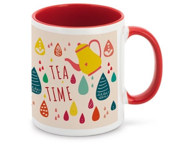 Taza Mocha de cerámica 350 mL rojo