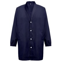 Bata&nbsp;laboral publicitaria Minsk unisex con puños elásticos