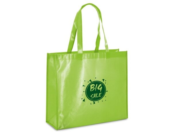 Bolsa non woven laminado verde claro